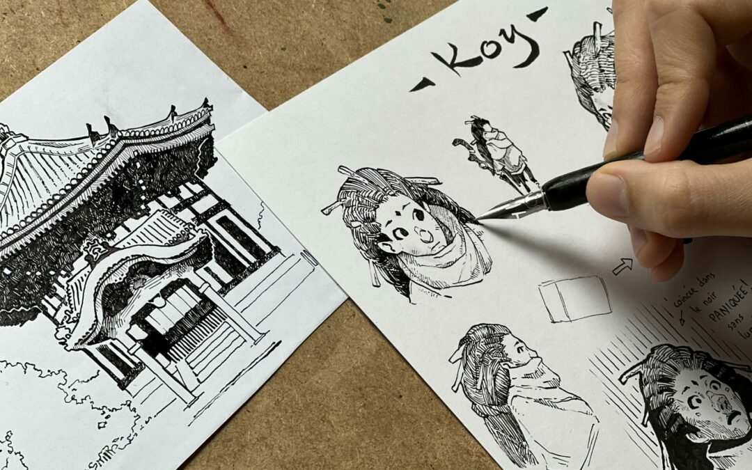 Cours de dessin noir et blanc et manga